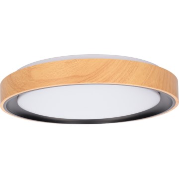 Brilagi - Plafonieră LED FLOCO, 24W/230V, Ø 30 cm, decor lemn/negru