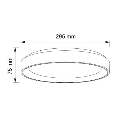 Brilagi - Plafonieră LED FLOCO, 24 W, 230 V, Ø 30 cm, finisaj lemn/alb