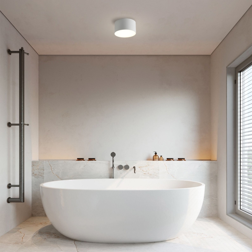 Brilagi - Plafonieră LED FORIS pentru baie, 9 W, 230 V, Ø 9 cm, albă, IP44