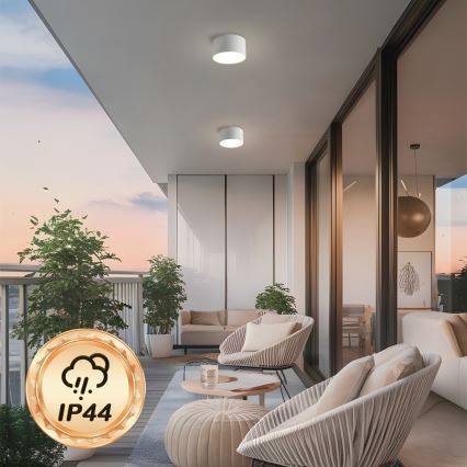 Brilagi - Plafonieră LED FORIS pentru baie, 9 W, 230 V, Ø 9 cm, albă, IP44