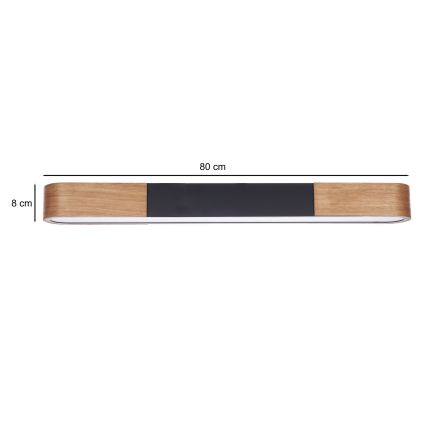BRILAGI - Plafonieră LED GARDALINE LED/100W/230V 80 cm stejar/negru