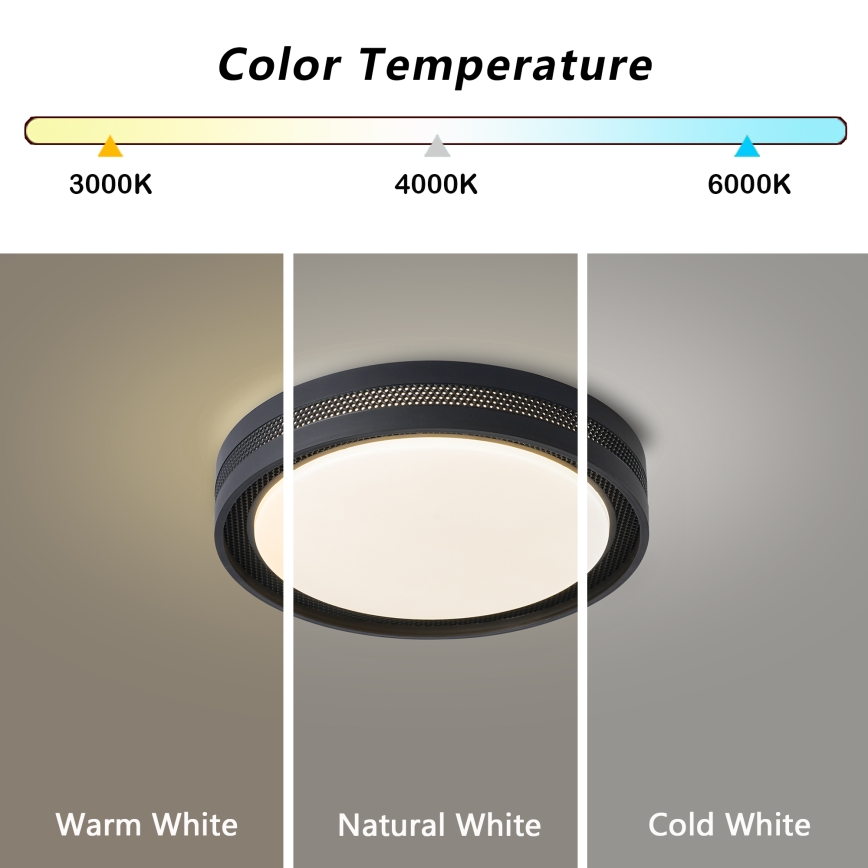 Brilagi - Lampă de tavan LED dimabilă KREON LED/54W/230V 3000-6000K alb Ø 38 cm + telecomandă