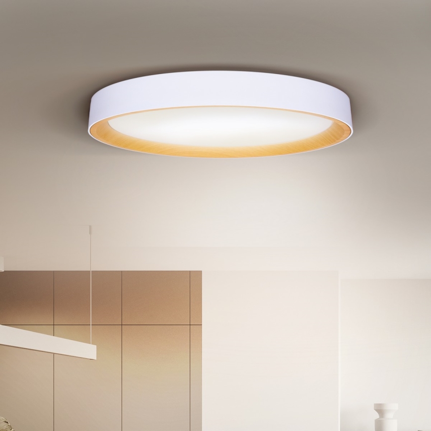 Brilagi - Plafonieră LED dimabilă LARIOS, 72W, 230V, 3000-6500K, alb, Ø 59 cm + telecomandă