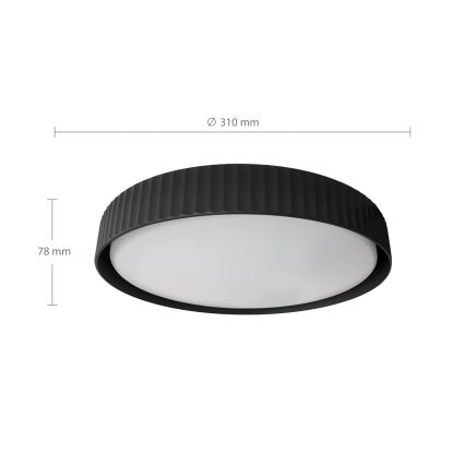 Brilagi - Plafonieră LED LUCIA, 24W, 230V, Ø 31 cm, negru