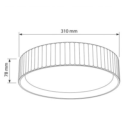 Brilagi - Plafonieră LED LUCIA LED/24W/230V Ø 31 cm taupe