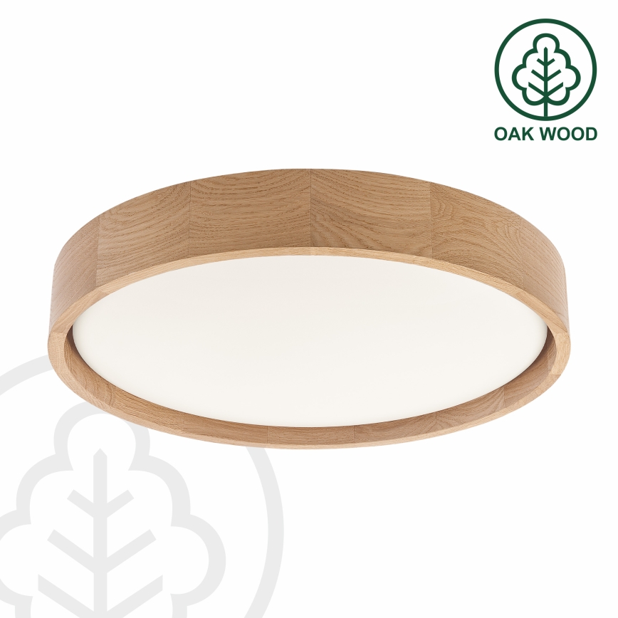Brilagi - Plafonieră LED MANAROLA PLAIN, 24W, 230V, 3000K, diam. 41 cm, stejar
