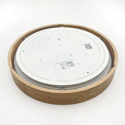 Brilagi - Plafonieră LED MANAROLA PLAIN, 24W, 230V, 3000K, diam. 41 cm, stejar