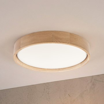 Brilagi - Plafonieră LED MANAROLA PLAIN, 24W, 230V, 3000K, Ø41 cm, stejar