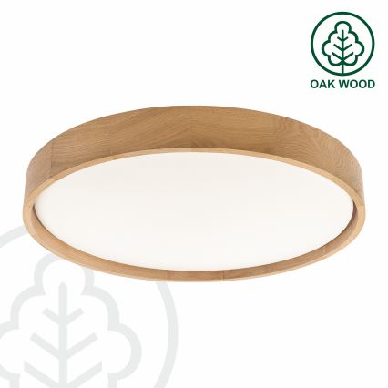 Brilagi - Plafonieră LED MANAROLA PLAIN, 36 W, 230 V, 3000 K, Ø 48 cm, finisaj stejar