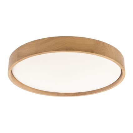 Brilagi - Plafonieră LED MANAROLA PLAIN, 36 W, 230 V, 3000 K, Ø 48 cm, finisaj stejar