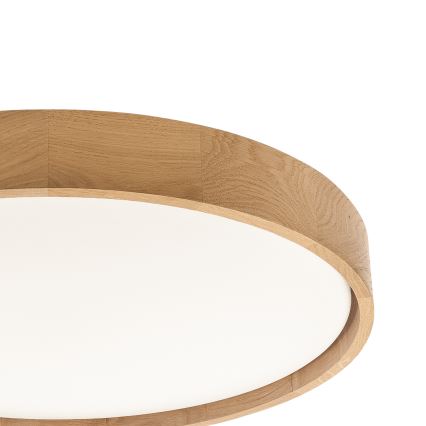Brilagi - Plafonieră LED MANAROLA PLAIN, 36 W, 230 V, 3000 K, Ø 48 cm, finisaj stejar