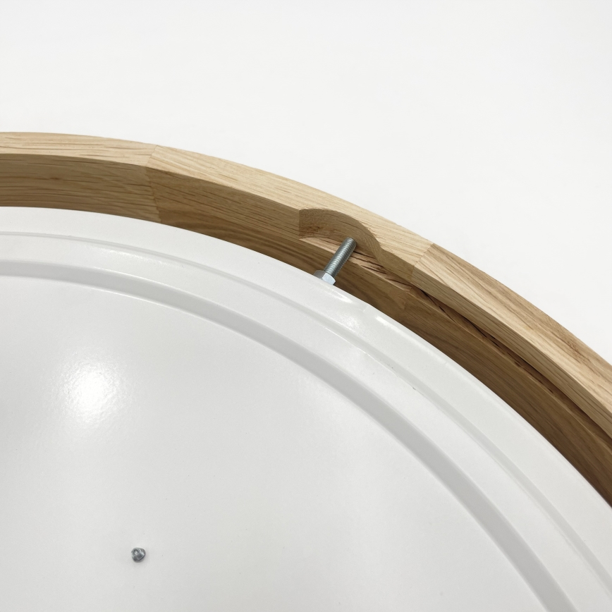 Brilagi - Plafonieră LED MANAROLA PLAIN, 36 W, 230 V, 3000 K, Ø 48 cm, finisaj stejar