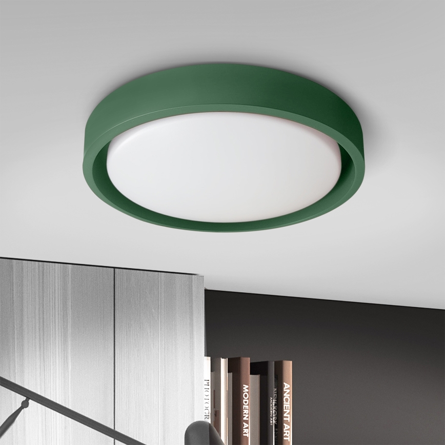 Brilagi - Plafonieră LED MATTEO, 24 W, 230 V, Ø 31 cm, verde