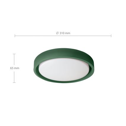 Brilagi - Plafonieră LED MATTEO, 24 W, 230 V, Ø 31 cm, verde
