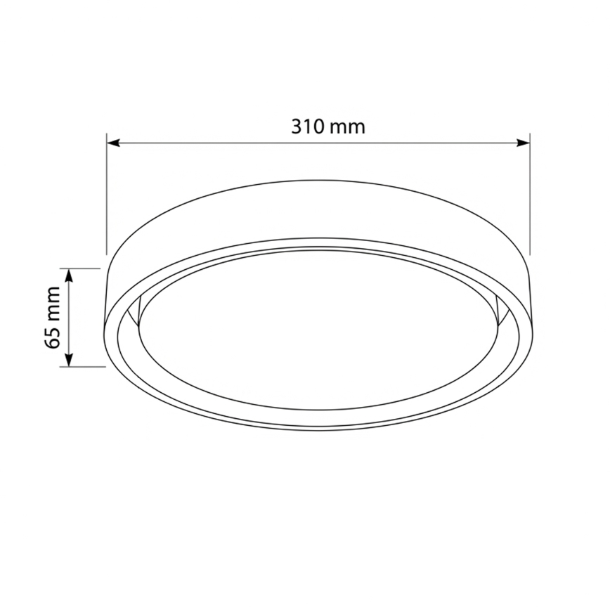 Brilagi - Plafonieră LED MATTEO LED/24W/230V Ø 31 cm taupe