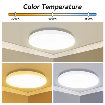 Brilagi - Plafonieră LED MILKY WAY, 24 W, 230 V, 3000/4000/6500 K, Ø 38 cm