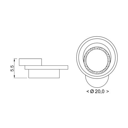 Brilagi - Plafonieră LED MODERN MINI LED/22W/230V 3000/4000/6000K