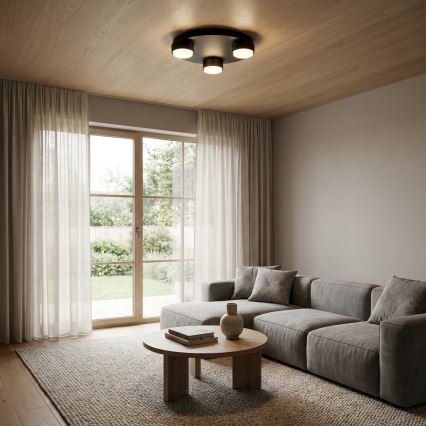 Brilagi - Plafonieră LED MONO 3x GX53/30W/230V, Ø 30 cm, negru