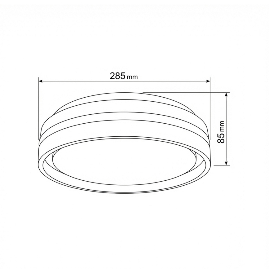 Brilagi - Plafonieră LED NAOMI, 24W, 230V, Ø 28,5 cm, negru