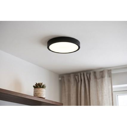 BRILAGI - Plafonieră LED pentru baie cu senzor ZENNA LED/12W/230V Ø 25 cm IP44 neagră + telecomandă