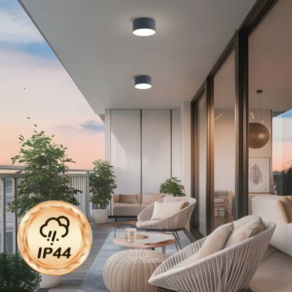 Brilagi - Plafonieră LED FORIS pentru baie, 14W/230V, Ø 12 cm, antracit, IP44