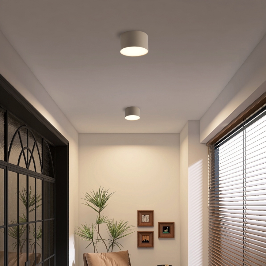 Brilagi - Plafonieră LED FORIS pentru baie, 9W/230V, Ø 9 cm, bej, IP44, CRI 90
