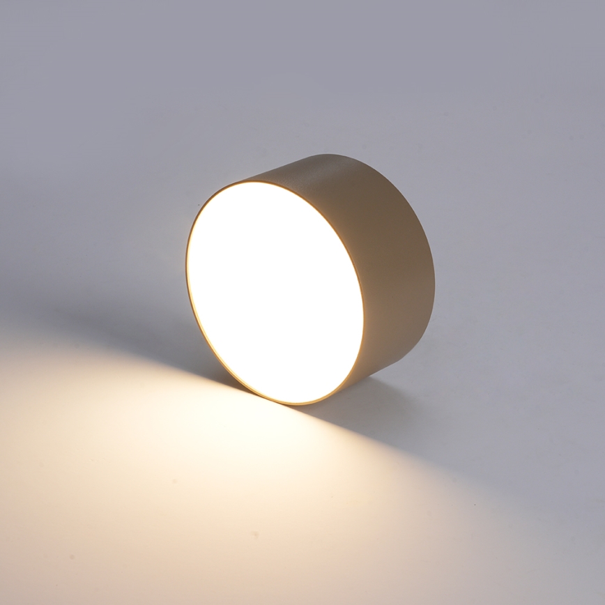 Brilagi - Plafonieră LED FORIS pentru baie, 9W/230V, Ø 9 cm, bej, IP44, CRI 90