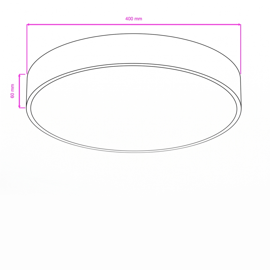 Brilagi - Plafonieră LED pentru baie POOL LED/36W/230V 3000/4000/5500K Ø 40 cm IP54 albă