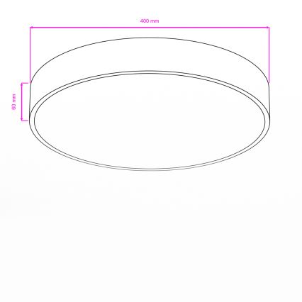 Brilagi - Plafonieră LED pentru baie POOL LED/36W/230V 3000/4000/5500K Ø 40 cm IP54 bronz