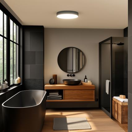 Brilagi - Plafonieră LED pentru baie POOL LED/36W/230V 3000/4000/5500K Ø 40 cm IP54 neagră