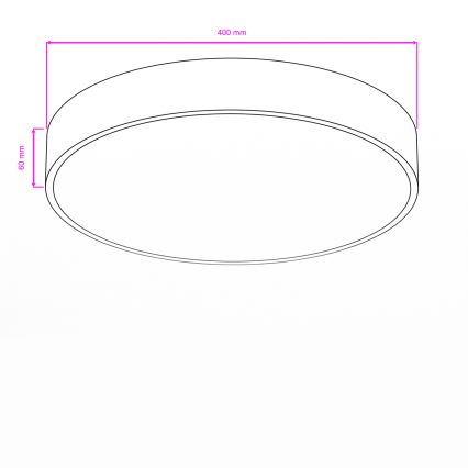 Brilagi - Plafonieră LED pentru baie POOL LED/36W/230V 3000/4000/5500K Ø 40 cm IP54 neagră