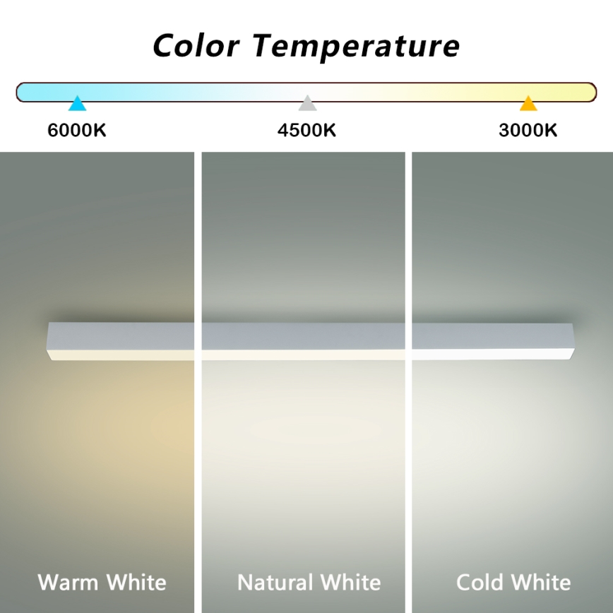 Brilagi - Plafonieră LED pentru baie SLEEKLINE LED/40W/230V 3000/4500/6000K argintie IP44
