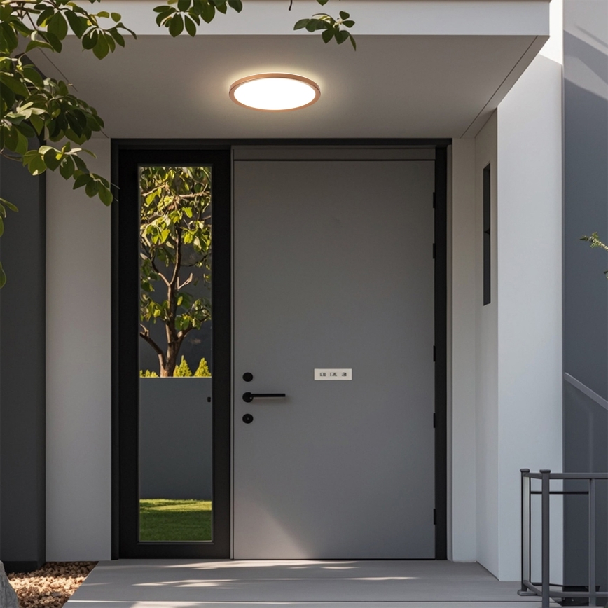 Brilagi - Lampă LED de tavan pentru baie ULTRA SLIM LED/12W/230V Ø22,5 cm aur roz IP54