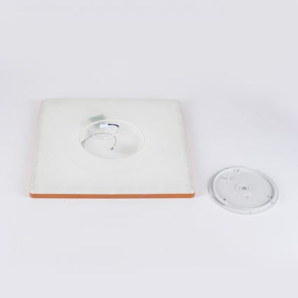 Brilagi - Plafonieră LED pentru baie Ultra Slim, 24 W, 230 V, 42 x 42 cm, auriu roz, IP54