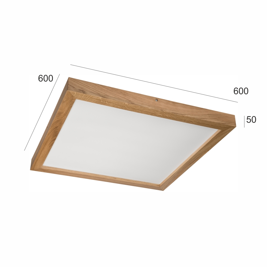 Brilagi - Plafonieră LED pentru baie WOODY FRAME LED/40W/230V 60x60 cm IP44 stejar