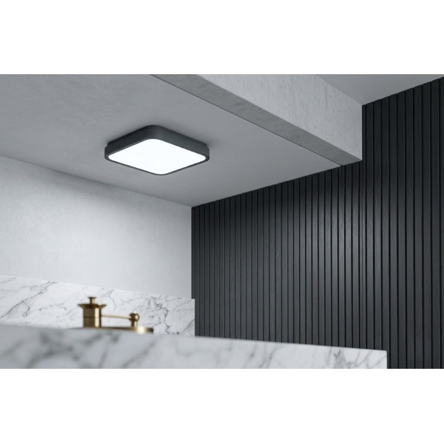 BRILAGI - Plafonieră pentru baie ZENNA LED/24W/230V 34,5x34,5 cm IP44 antracit