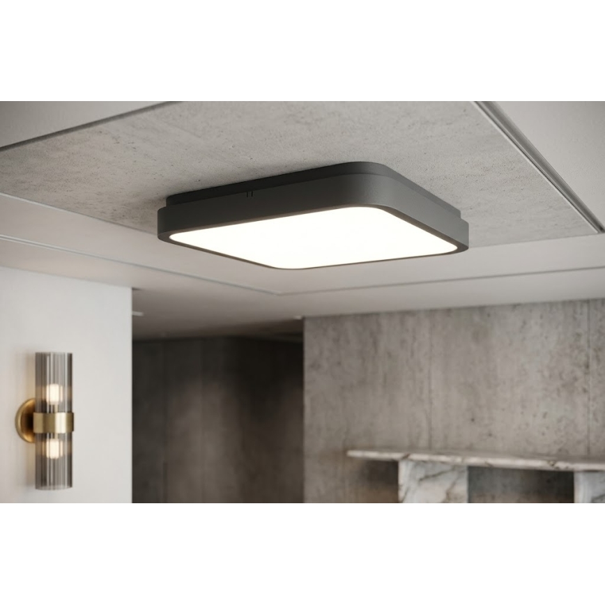 BRILAGI - Plafonieră pentru baie ZENNA LED/24W/230V 34,5x34,5 cm IP44 antracit
