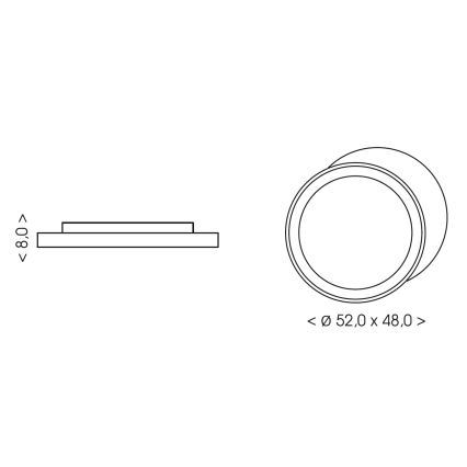 BRILAGI - Plafonieră LED pentru copii ASTRO LED/80W/230V 3000/4500/6000K 48x52 cm