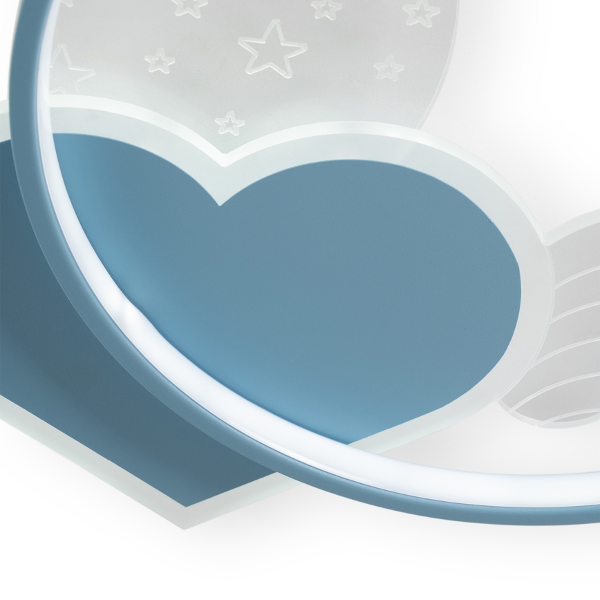 Brilagi - Plafonieră LED pentru copii LOVE 48W/230V 3000/4500/6000K albastră