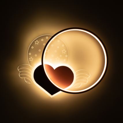 Brilagi - Plafonieră LED pentru copii LOVE, 48W, 230V, 3000/4500/6000K, roz