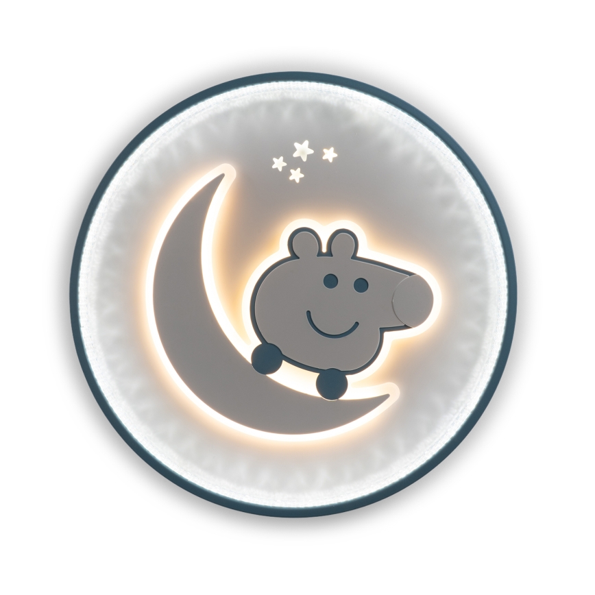 Brilagi - Lampă LED de tavan pentru copii PIGGY, 70W, 230V, 3000/4500/6000K, Ø 45 cm