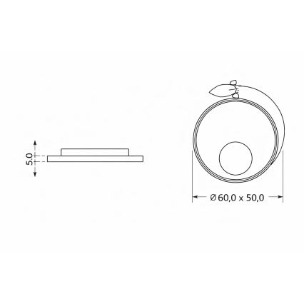 Brilagi - Plafonieră LED pentru copii STARSHIP LED/64W/230V 3000/4500/6000K albastră