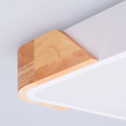 Brilagi - Plafonieră LED PILANA LED/24W/230V, stejar/alb, 32 x 32 cm