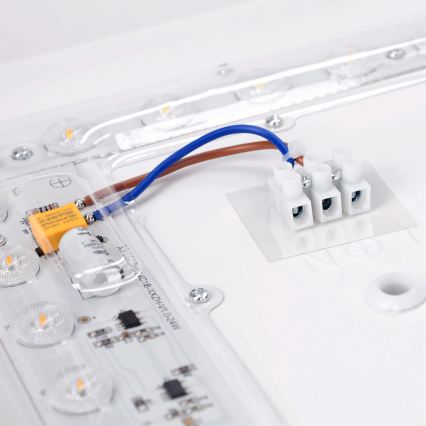 Brilagi - Plafonieră LED PILANA LED/24W/230V, stejar/alb, 32 x 32 cm