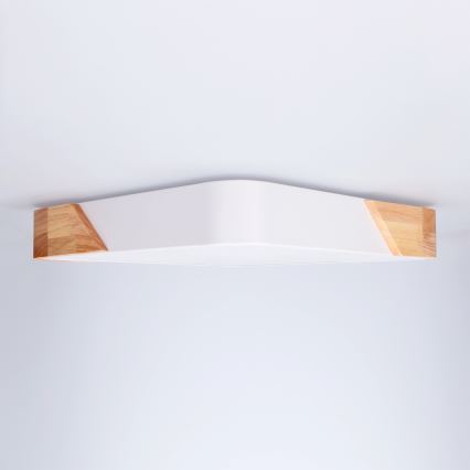Brilagi - Plafonieră LED PILANA LED/24W/230V, stejar/alb, 32 x 32 cm