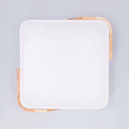 Brilagi - Plafonieră LED PILANA LED/24W/230V, stejar/alb, 32 x 32 cm