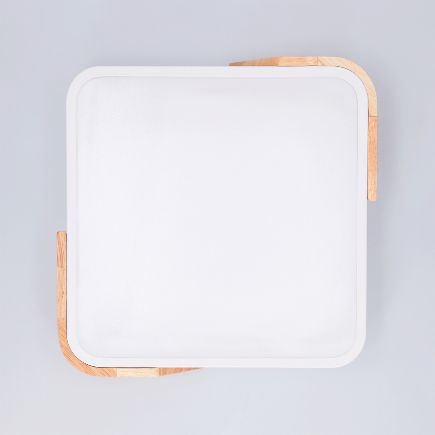 Brilagi - Plafonieră LED PILANA LED/24W/230V, stejar/alb, 32 x 32 cm