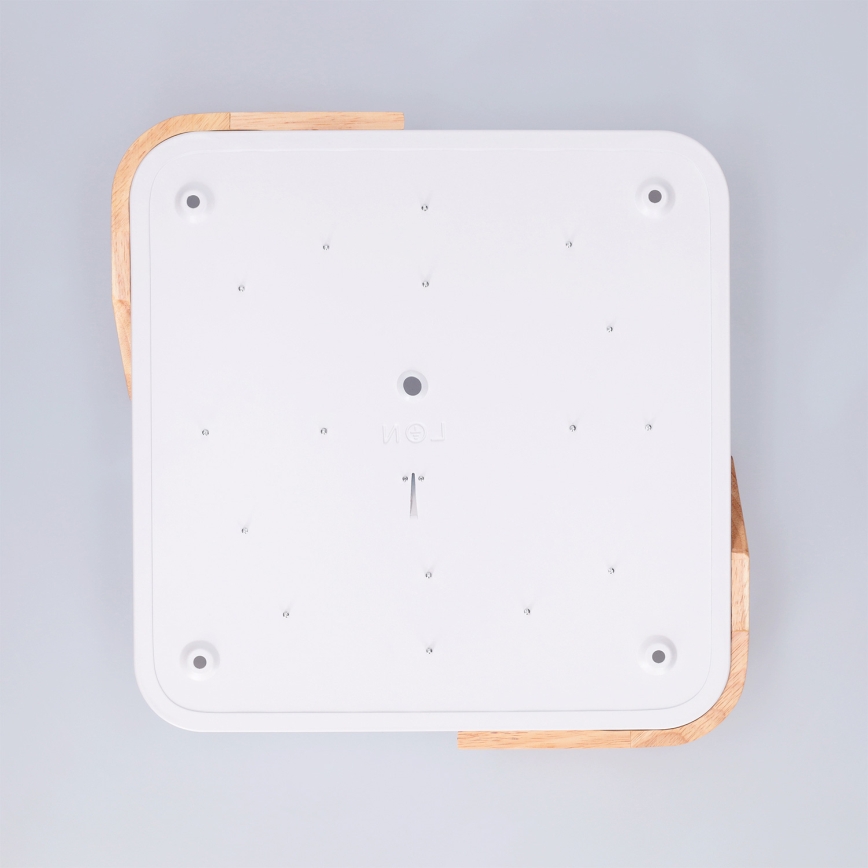 Brilagi - Plafonieră LED PILANA LED/24W/230V, stejar/alb, 32 x 32 cm