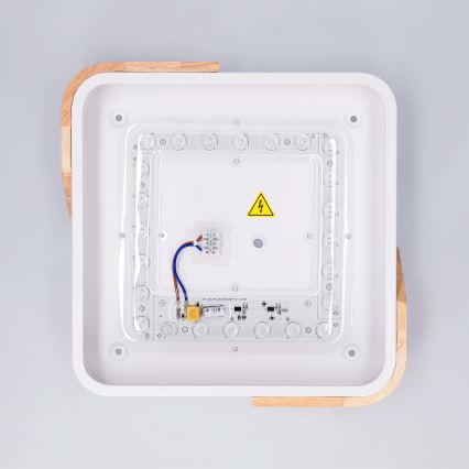 Brilagi - Plafonieră LED PILANA LED/24W/230V, stejar/alb, 32 x 32 cm