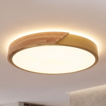 BRILAGI - Plafonieră LED PILANA LED/24W/230V stejar/auriu Ø 30 cm
